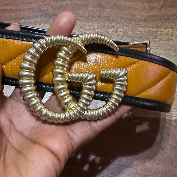 Gucci Double G Leather Tourchon Belt 'Brown' - Picture 8 of 16